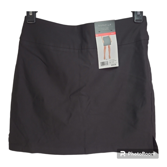 Rafaella Women's Wide Waistband Stretch Pull-On Style Black Skort Size X-Small - Picture 1 of 10